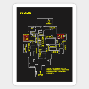 T-Shirt Csgo cache map overview Sticker